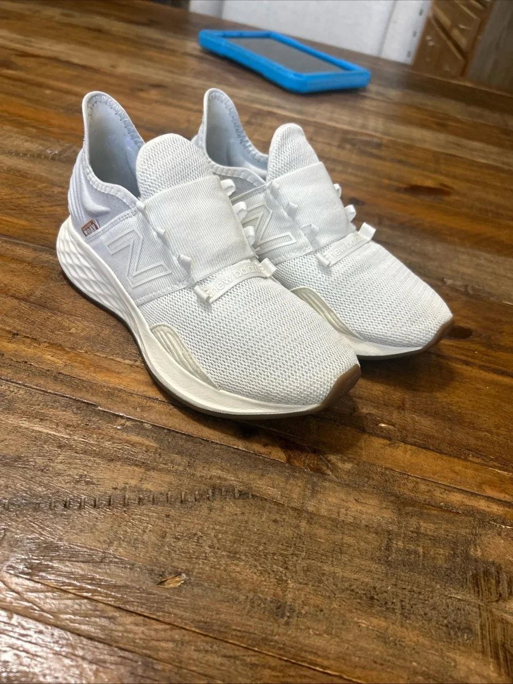 New Balance Women's Cream and Gum Athletic Sneaker